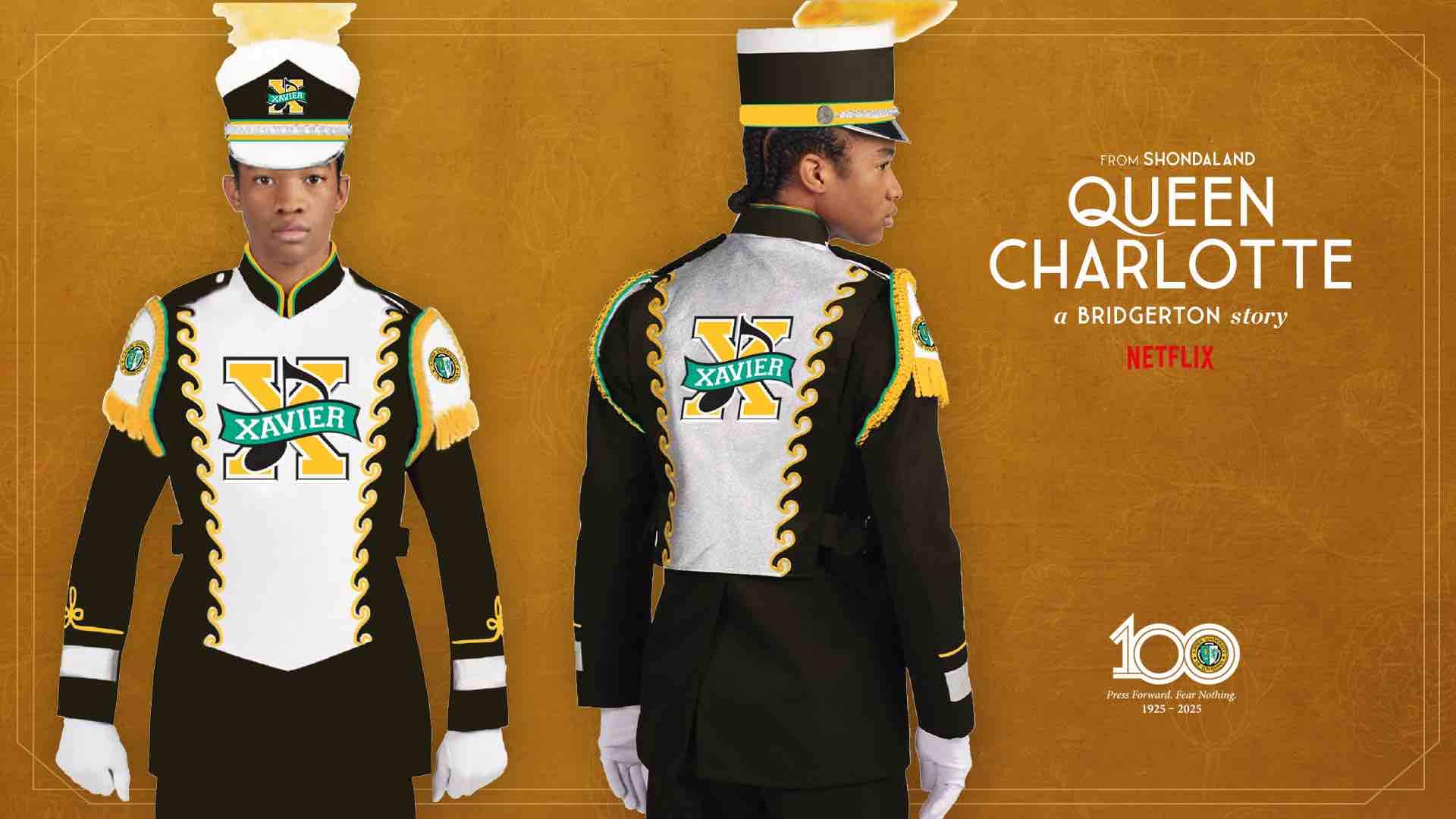 xula the “diamond of the season,” was gifted brand-new band uniforms during Spring Waltz celebrating upcoming “Queen Charlotte: A Bridgerton Story”