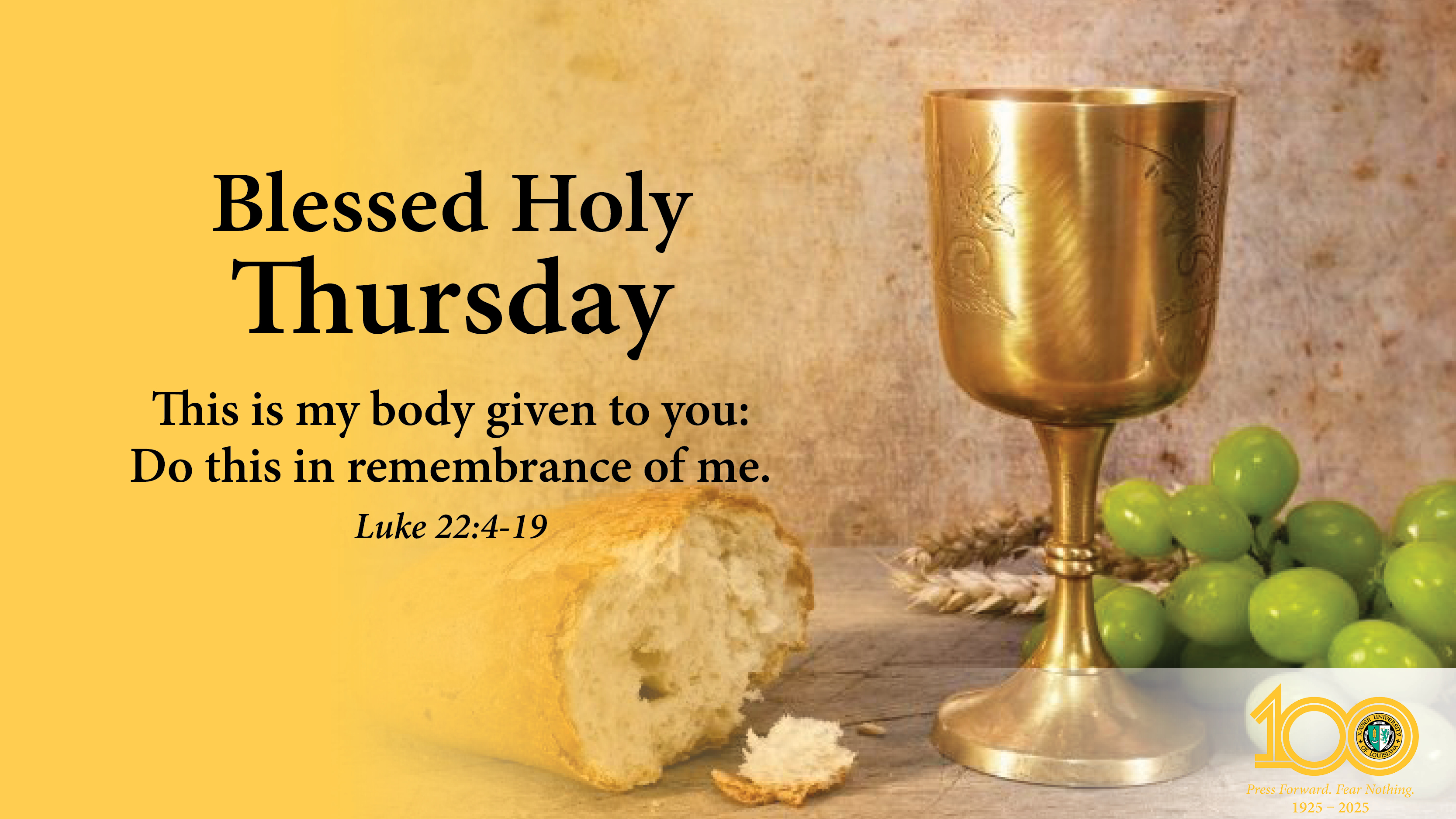 Join Us in Reflection and Commemoration: Holy Thursday Observance at Xavier University of Louisiana