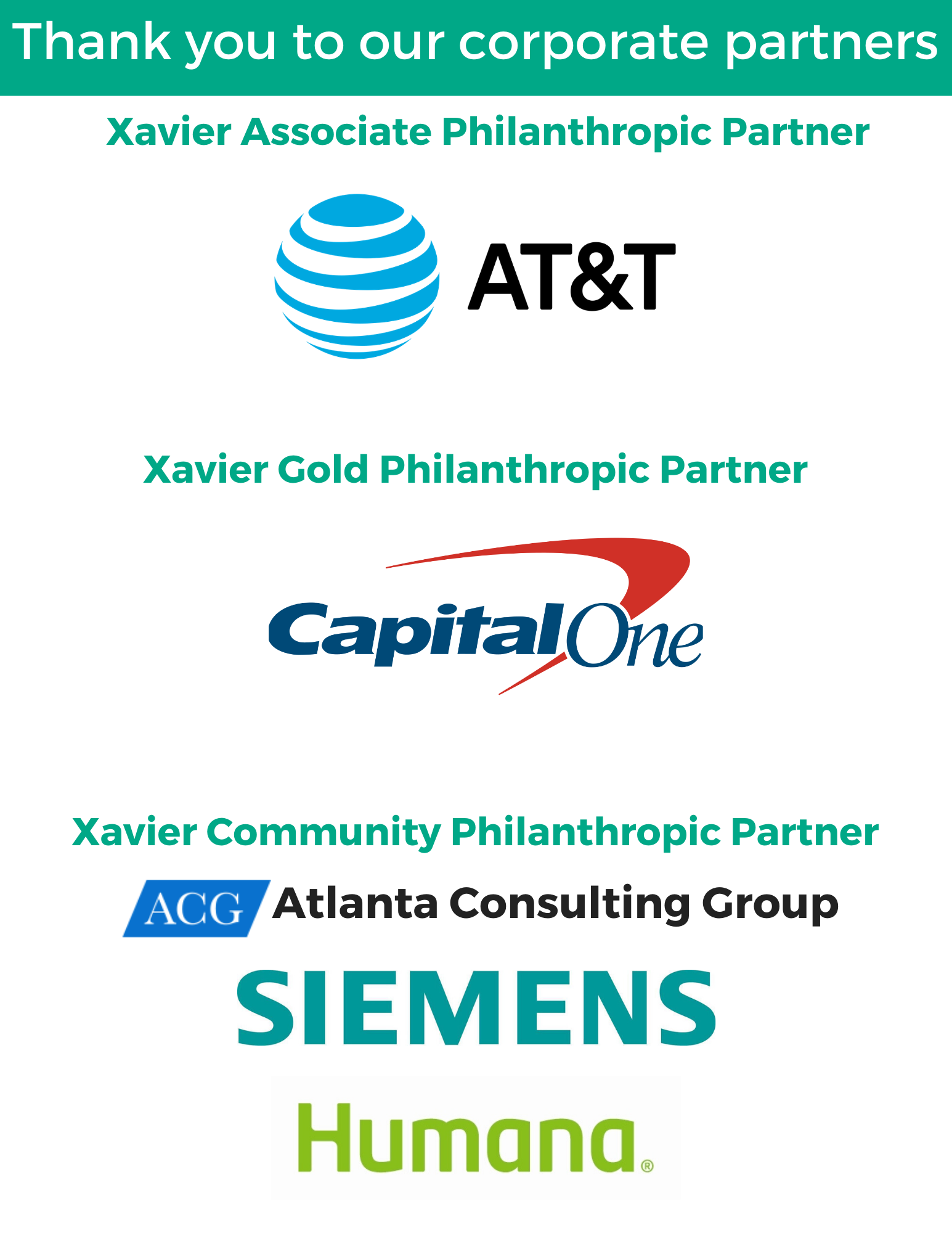 XU Corporate Partners - Thank you