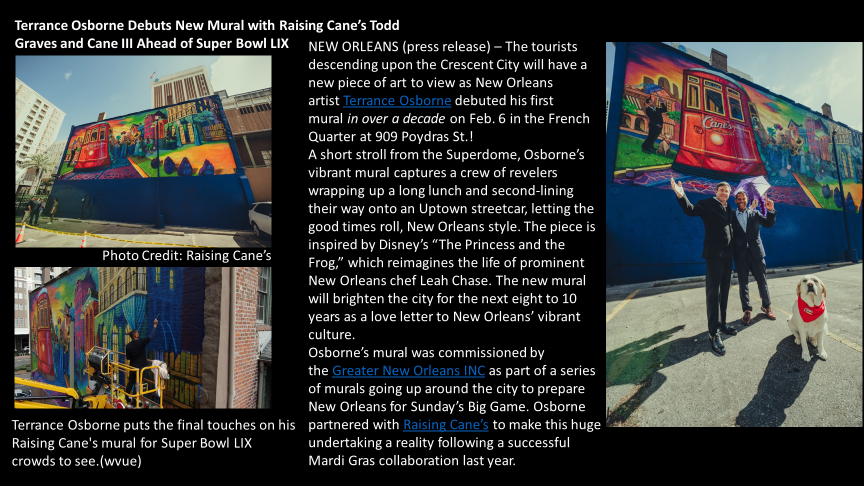 Terrance Osborne Mural with Raising Cane’s