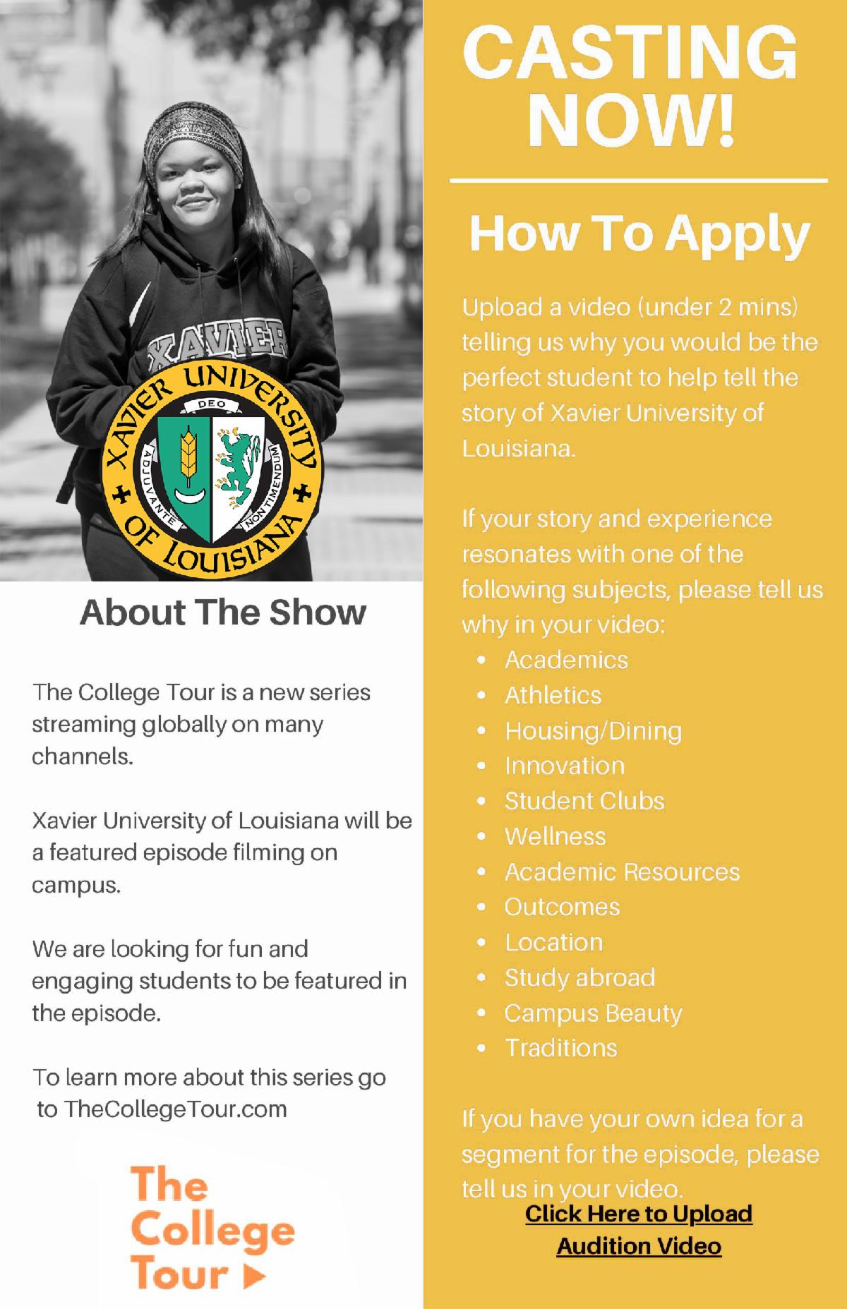 CASTING NOW: The College tour