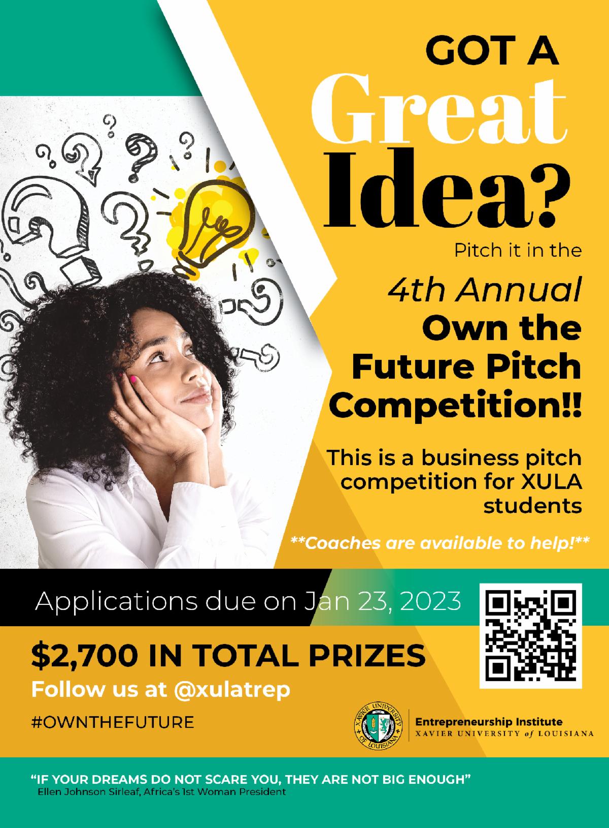 4th Annual Own the Future Pitch Competition