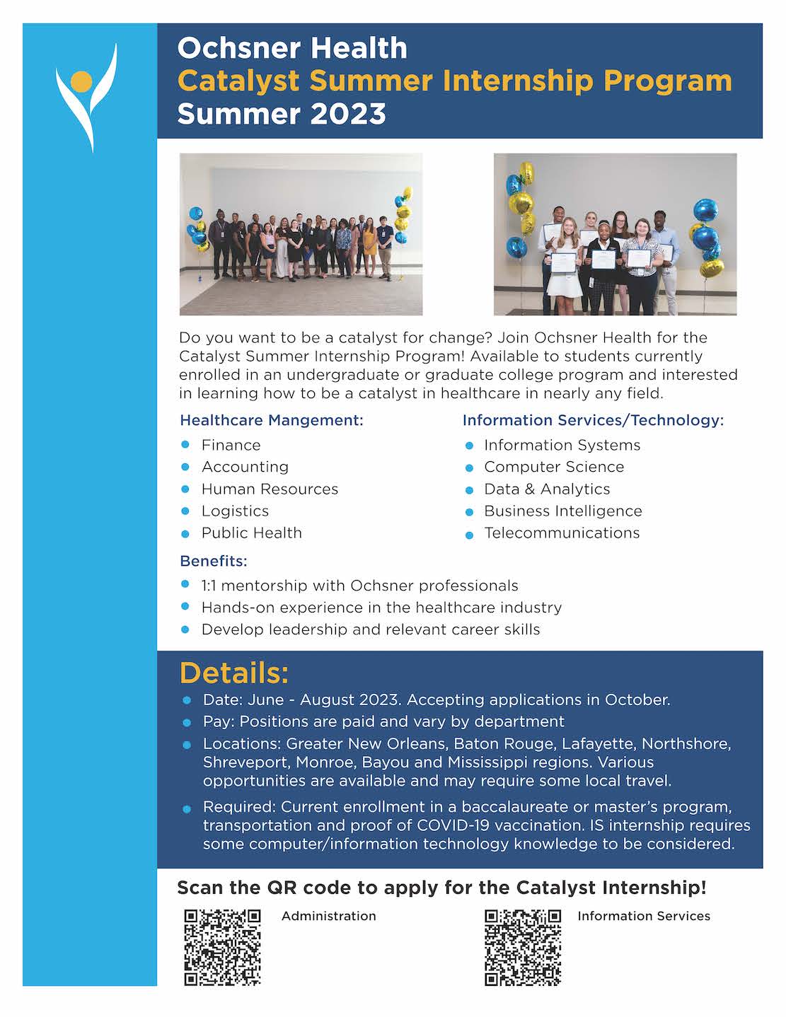 Catalyst Summer Internship Program