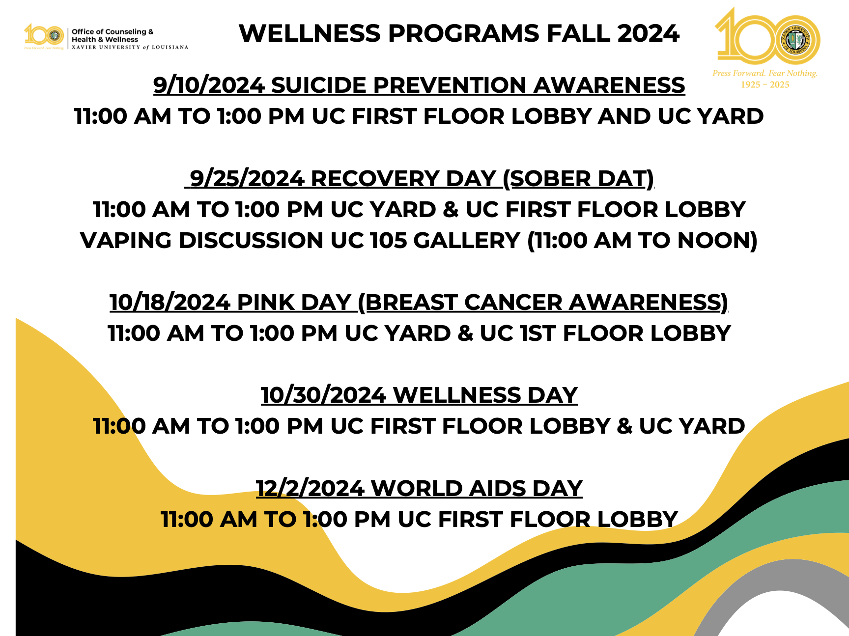 Wellness Programs Fall 2024