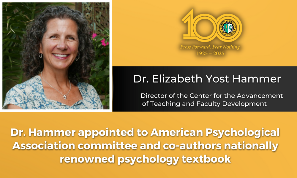 Xavier University of Louisiana Director Dr. Elizabeth Yost Hammer appointed to an American Psychological Association (APA) Committee