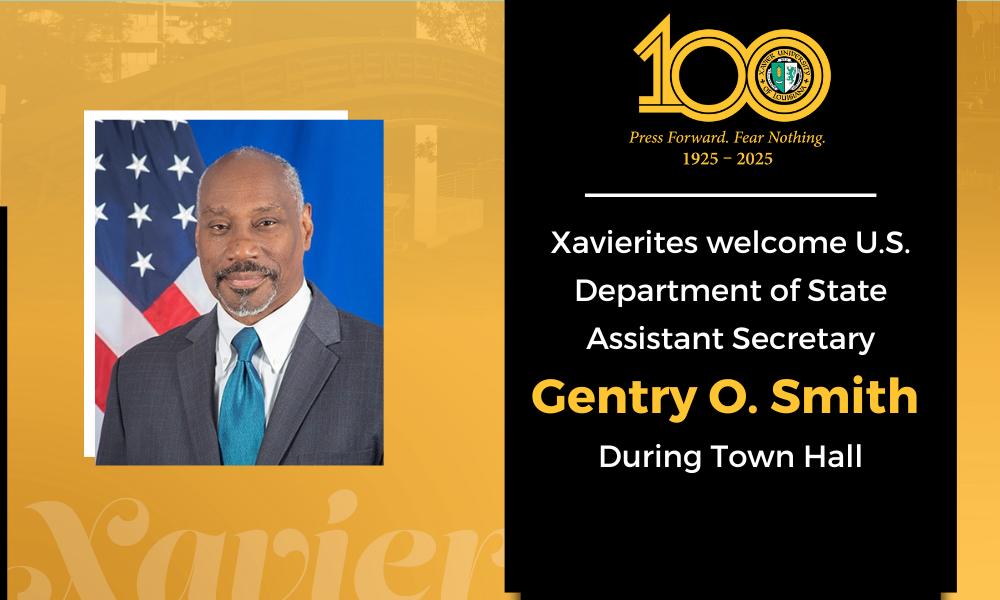 Xavierites welcome U.S. Department of State Assistant Secretary Gentry O. Smith During Town Hall