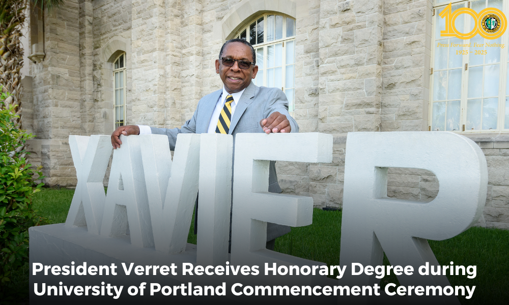 In recognition of his contributions to education and social justice, Dr. Reynold Verret, President of Xavier University of Louisiana, was awarded an honorary Doctor of Humane Letters degree from the University of Portland during its 2024 undergraduate commencement ceremony on Sunday, May 5.