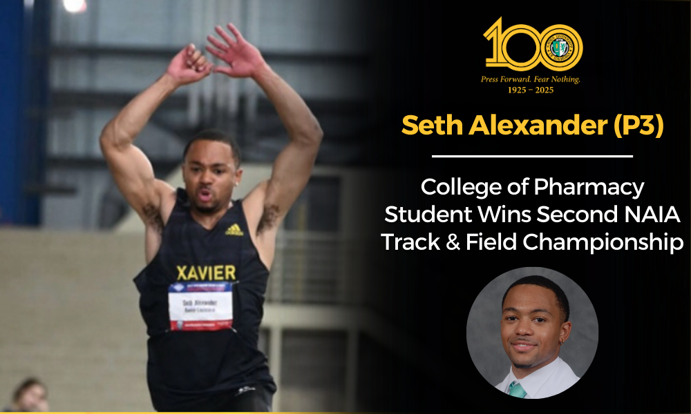 Xavier College of Pharmacy Student Wins a Second NAIA Track and Field Championship