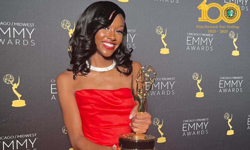 Xavier alumna Mizani Ball (‘19) won an Emmy Award for Outstanding Achievement for a Cultural Documentary at the 64th annual Chicago/Midwest Emmy ceremony on December 3, 2022. Ball, a filmmaker and multimedia producer, served as producer for “Chicago Stories: The Birth of G