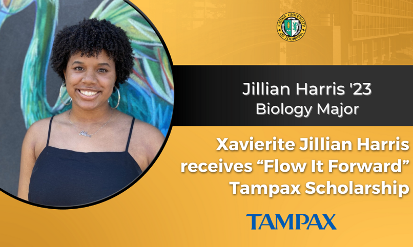 Xavierite Jillian Harris receives “Flow it Forward” Tampax Scholarship