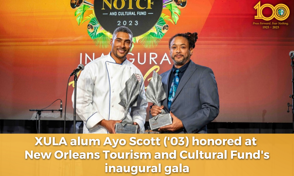 Xavier alum Ayo Scott honored at the New Orleans Tourism and Cultural Fund's inaugural gala 