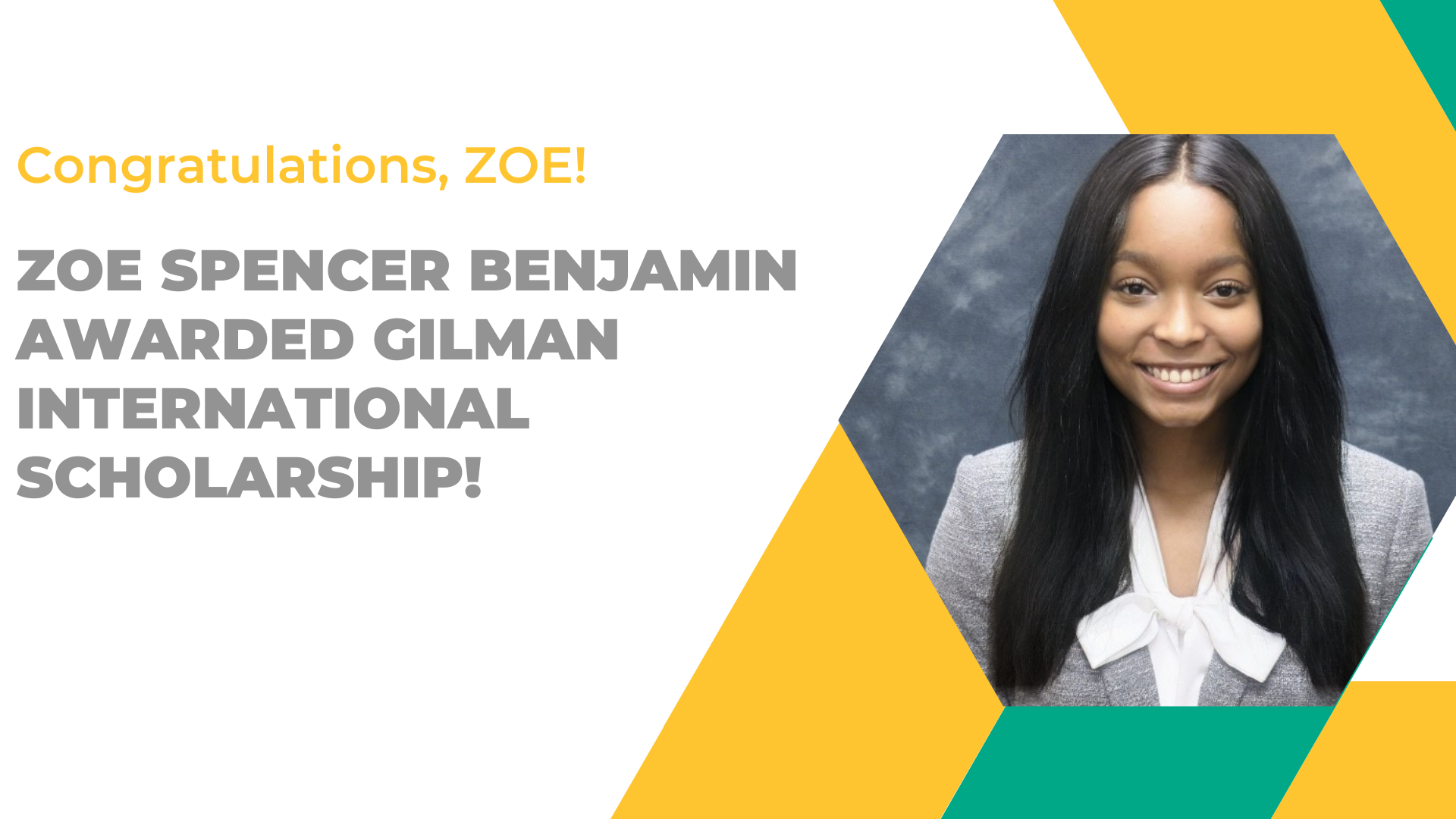 Xavierites Going Global: Zoe Spencer Benjamin Awarded Gilman International Scholarship 