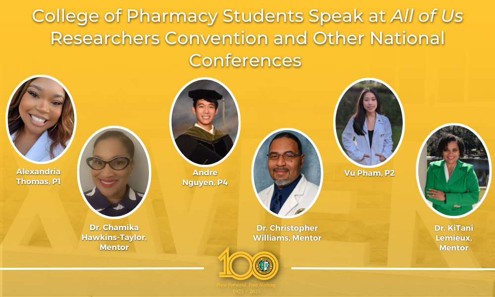 It Takes All of Us: Xavier Pharmacy Students Present Research During National Conferences