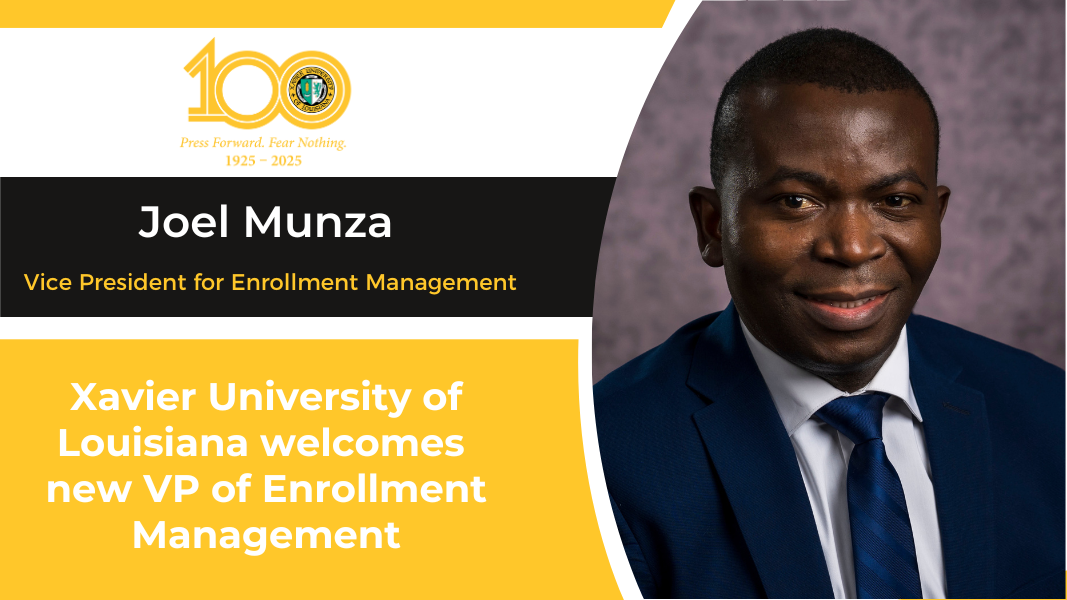 Xavier University of Louisiana Welcomes Joel Munza as Vice  President for Enrollment Management 