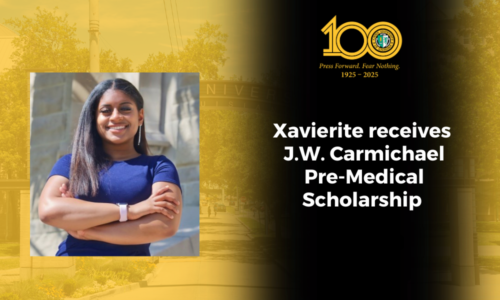 Xavierite Aryan Gleason receives J.W. Carmichael Pre-Medical Scholarship