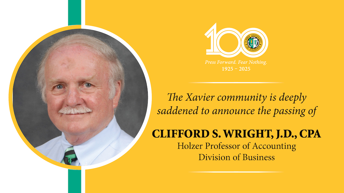 Xavier University of Louisiana remembers Professor Clifford Wright 
