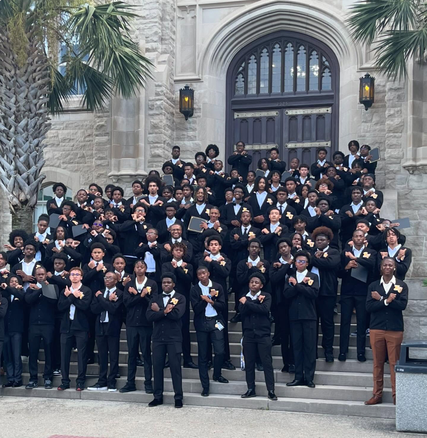 Group of students standing together.